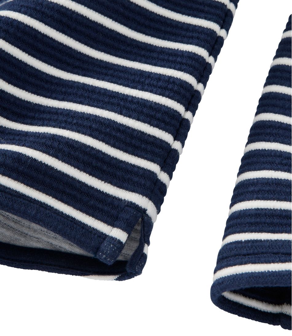 Women's Lakewashed Double-Knit Quarter-Snap, Stripe | L.L.Bean
