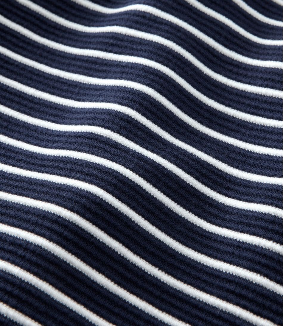 Women's Lakewashed Double-Knit Quarter-Snap, Stripe | L.L.Bean
