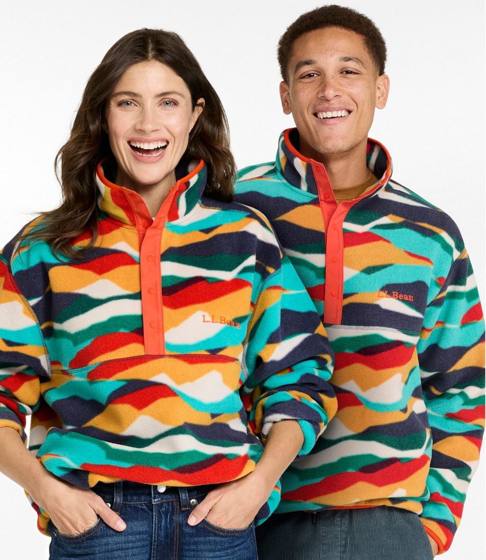 Adults' Bean's Classic Fleece Pullover, Print | L.L.Bean