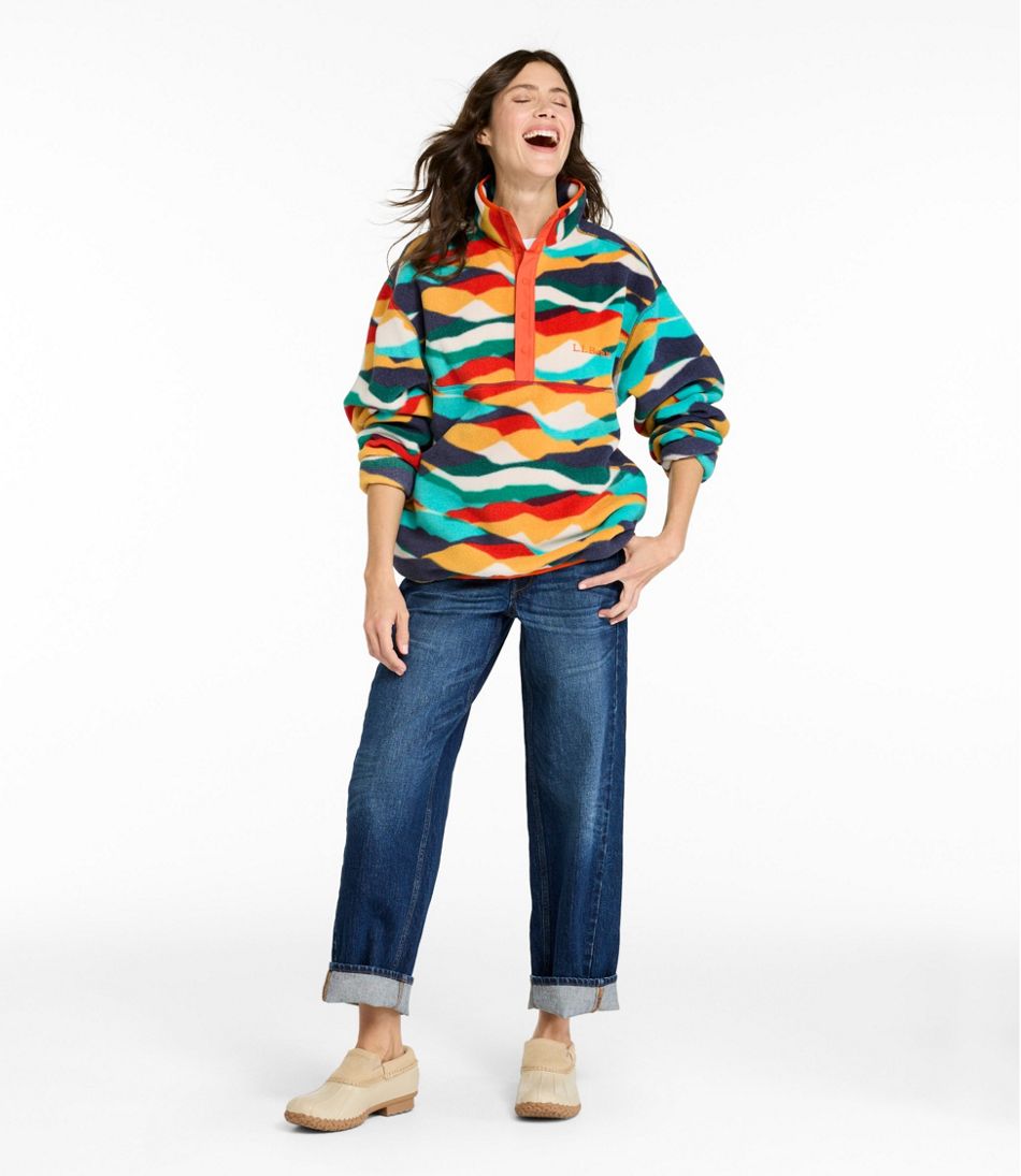 Adults' Bean's Classic Fleece Pullover, Print | L.L.Bean
