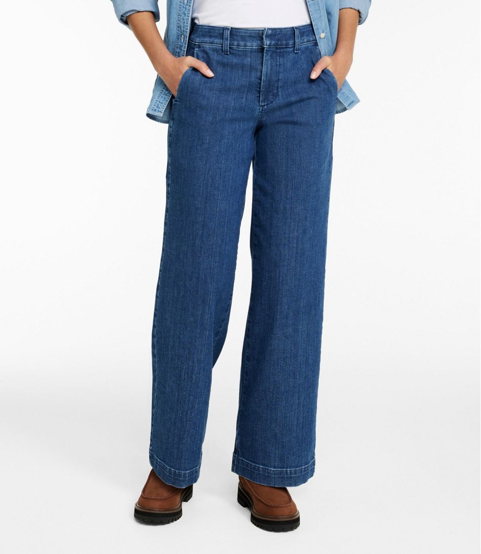 Women's True Shape Jeans, High-Rise Wide-Leg Trouser | L.L.Bean