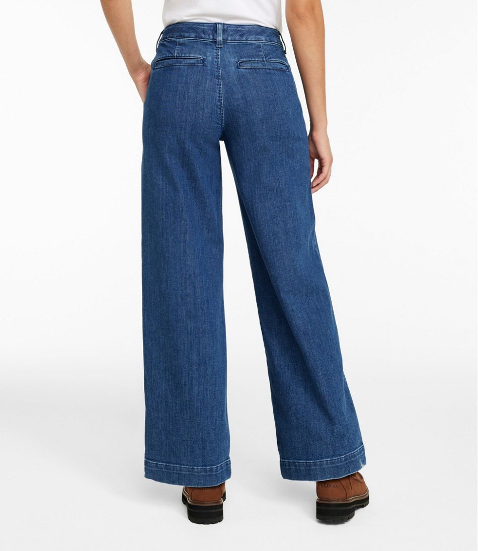 Women's True Shape Jeans, High-Rise Wide-Leg Trouser | L.L.Bean
