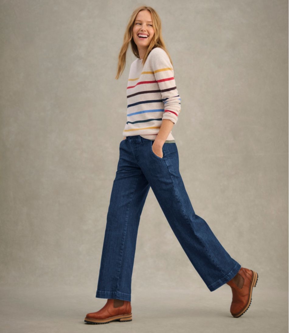 Women's True Shape Jeans, High-Rise Wide-Leg Trouser | L.L.Bean