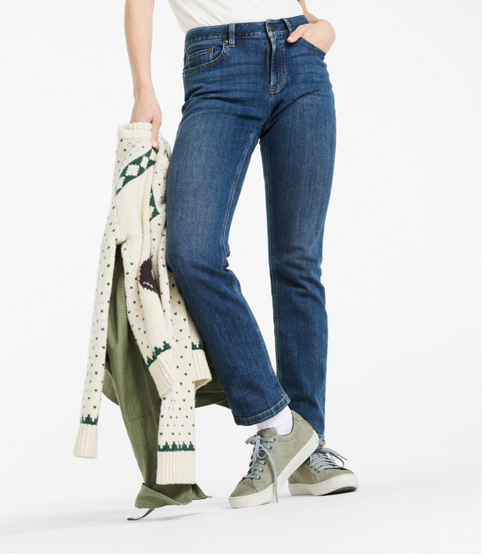 Women's BeanFlex® Jeans, Mid-Rise Straight-Leg | L.L.Bean