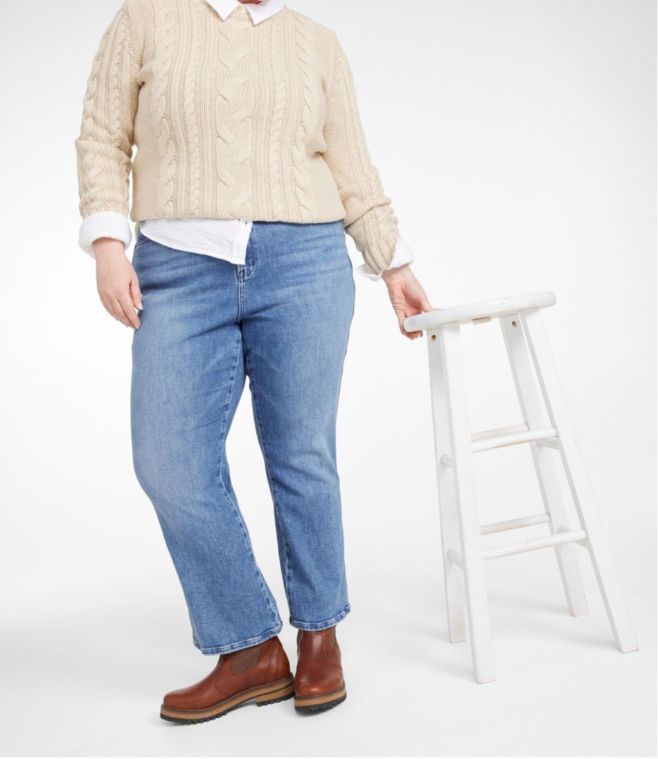 Women's Everyday Stretch Jeans, High-Rise Mini Bootcut Ankle | L.L.Bean