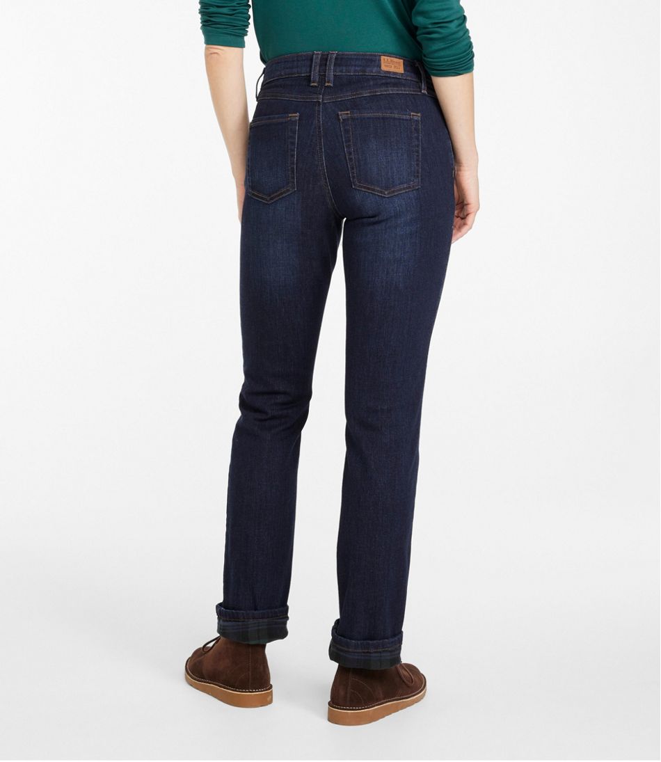 Women's BeanFlex® Jeans, Mid-Rise Straight-Leg Lined | L.L.Bean