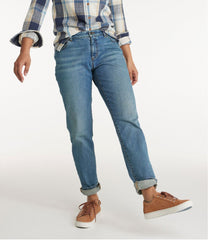 Women's Signature Organic Denim Boyfriend Jeans, Low-Rise Straight-Leg | L.L.Bean