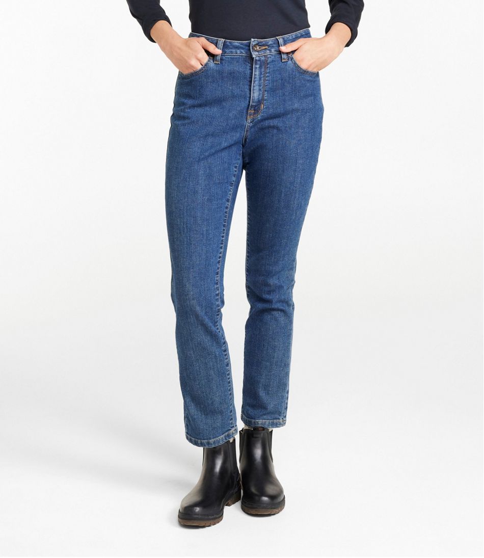 Women's True Shape Jeans, High-Rise Slim-Leg Ankle | L.L.Bean
