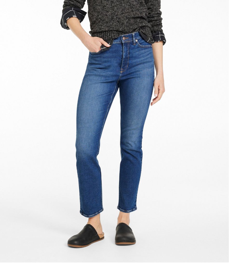 Women's Signature Super Stretch Jeans, High-Rise Skinny-Leg Ankle | L.L.Bean