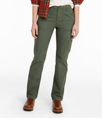 Women's 207 Vintage Cotton Canvas Pants, Mid-Rise Straight-Leg Cargo | L.L.Bean