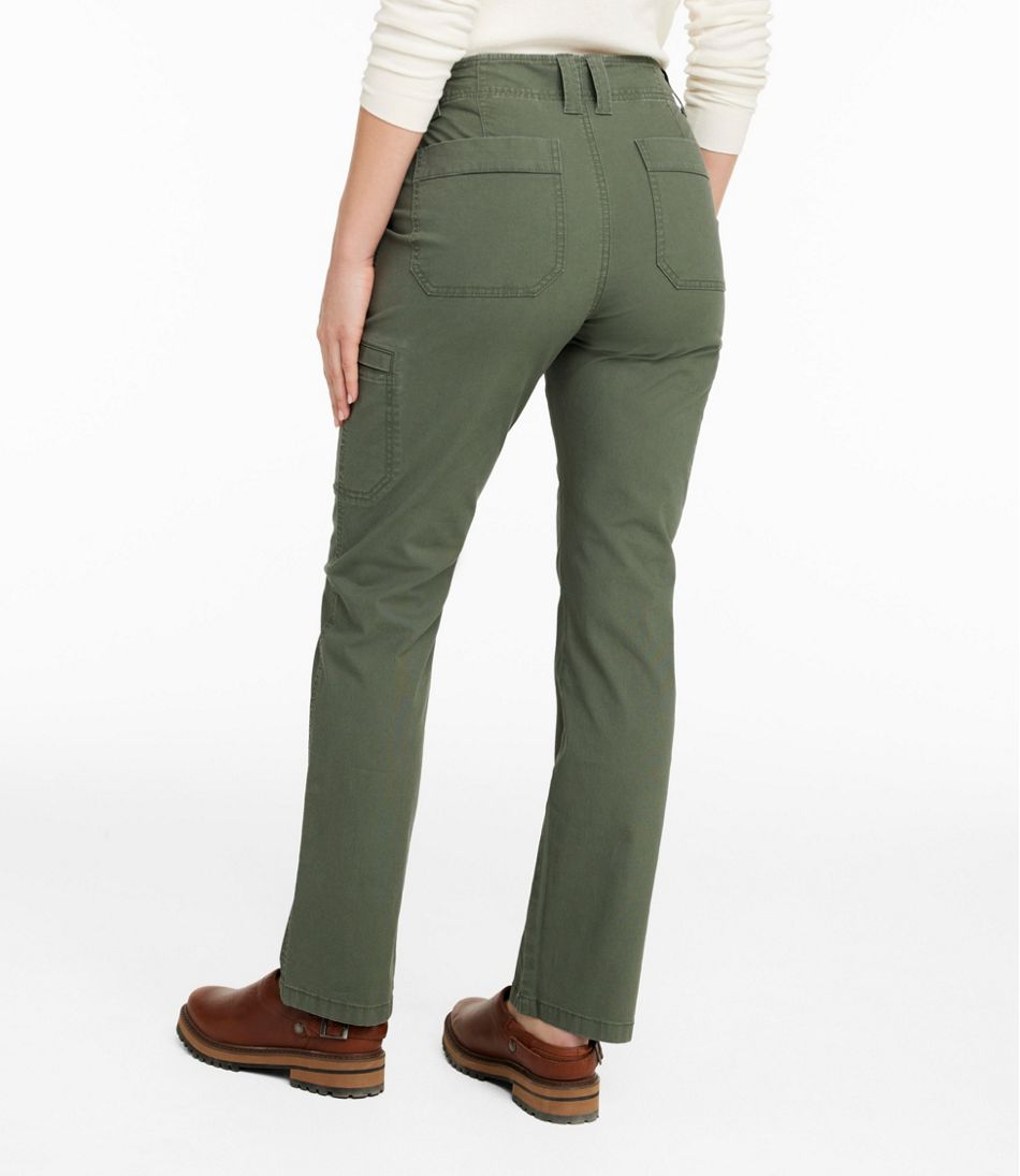 Women's 207 Vintage Cotton Canvas Pants, Mid-Rise Straight-Leg Cargo | L.L.Bean