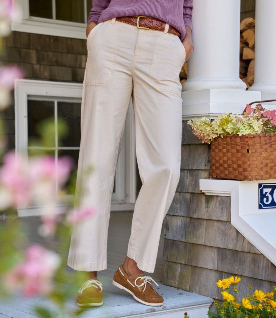 Women's 207 Vintage Cotton Canvas Pants, High-Rise Wide-Leg | L.L.Bean