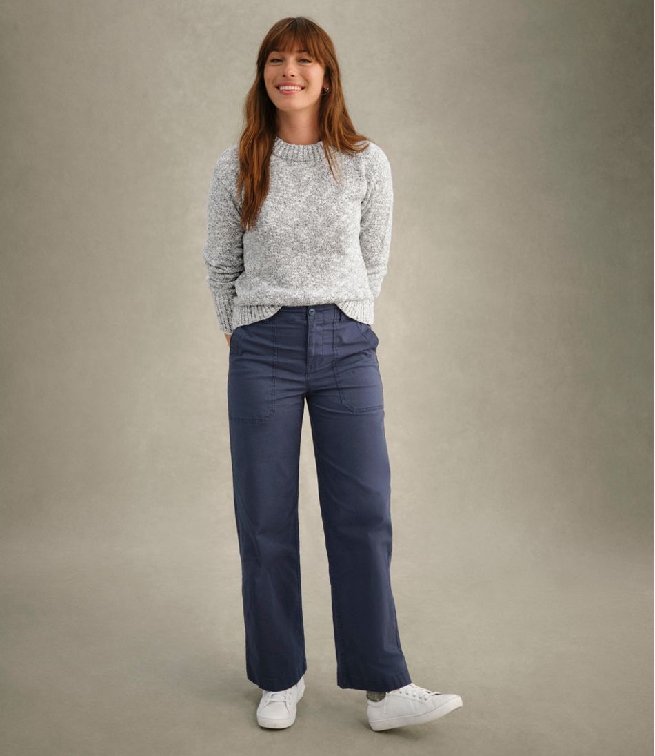 Women's 207 Vintage Cotton Canvas Pants, High-Rise Wide-Leg | L.L.Bean