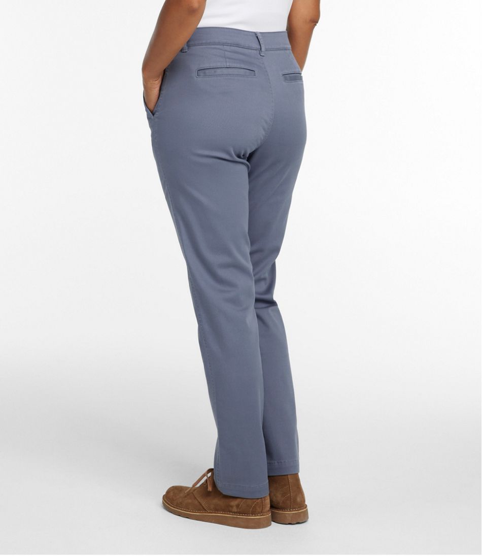 Women's Comfort Stretch Pants, Mid-Rise Straight-Leg Chino | L.L.Bean