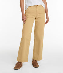 Women's Comfort Stretch Pants, Mid-Rise Wide-Leg Chino | L.L.Bean