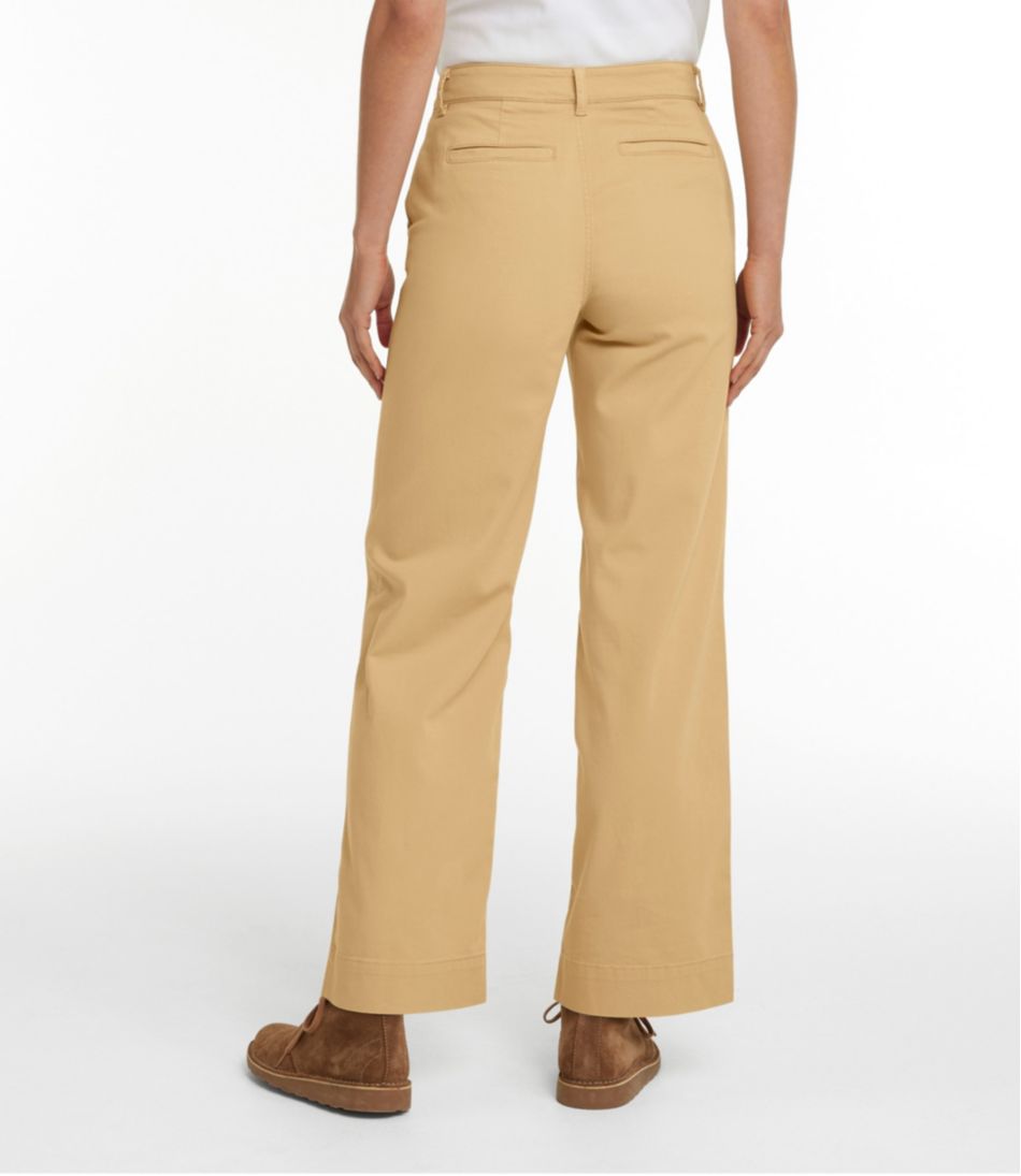 Women's Comfort Stretch Pants, Mid-Rise Wide-Leg Chino | L.L.Bean