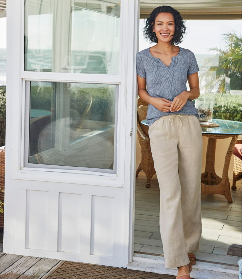 Women's Premium Washable Linen Pull-On Pants | L.L.Bean