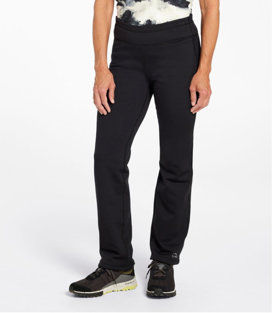 Women's PrimaLoft ThermaStretch Fleece Pants, Mid-Rise Straight-Leg | L.L.Bean