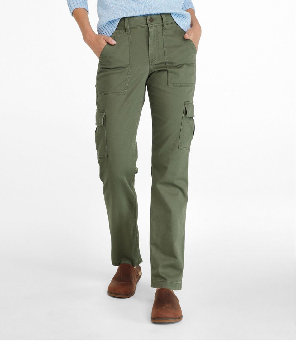 Women's Comfort Stretch Pants, Mid-Rise Straight-Leg Cargo | L.L.Bean