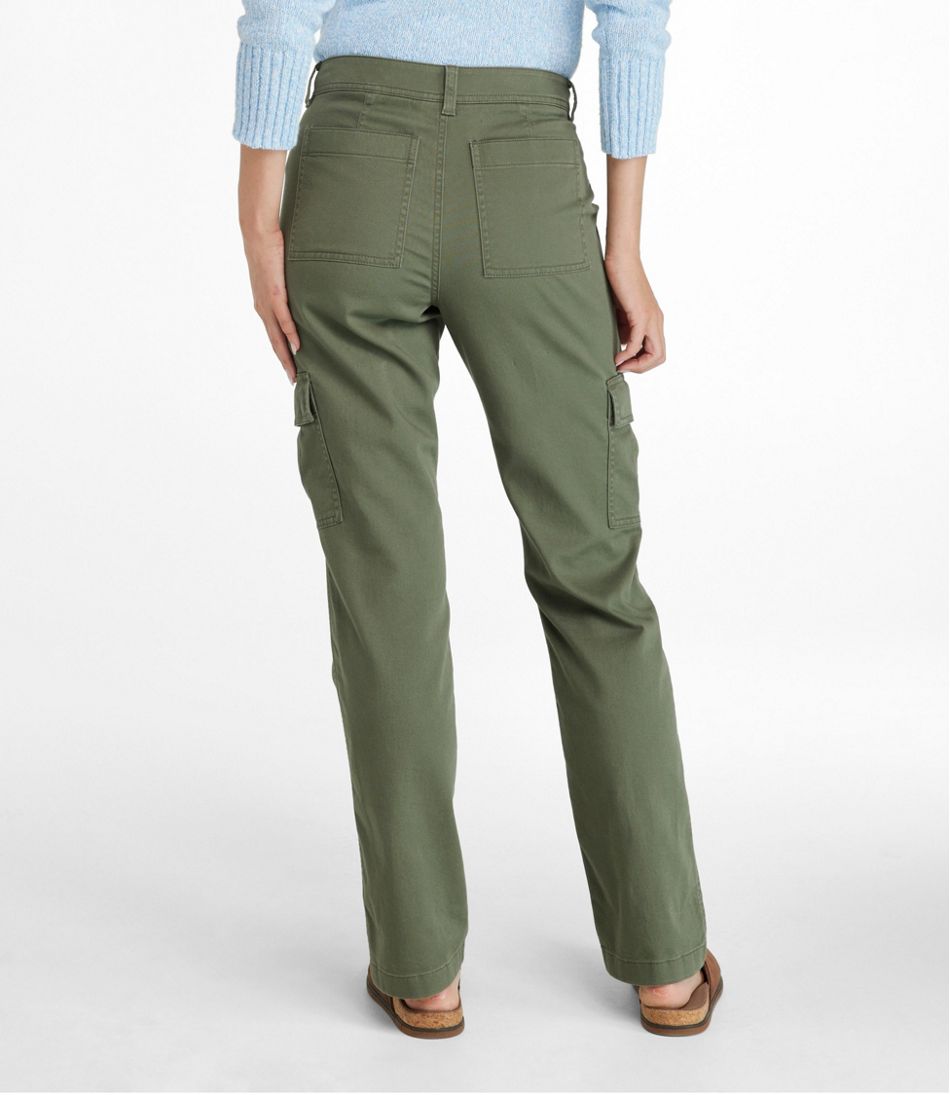 Women's Comfort Stretch Pants, Mid-Rise Straight-Leg Cargo | L.L.Bean