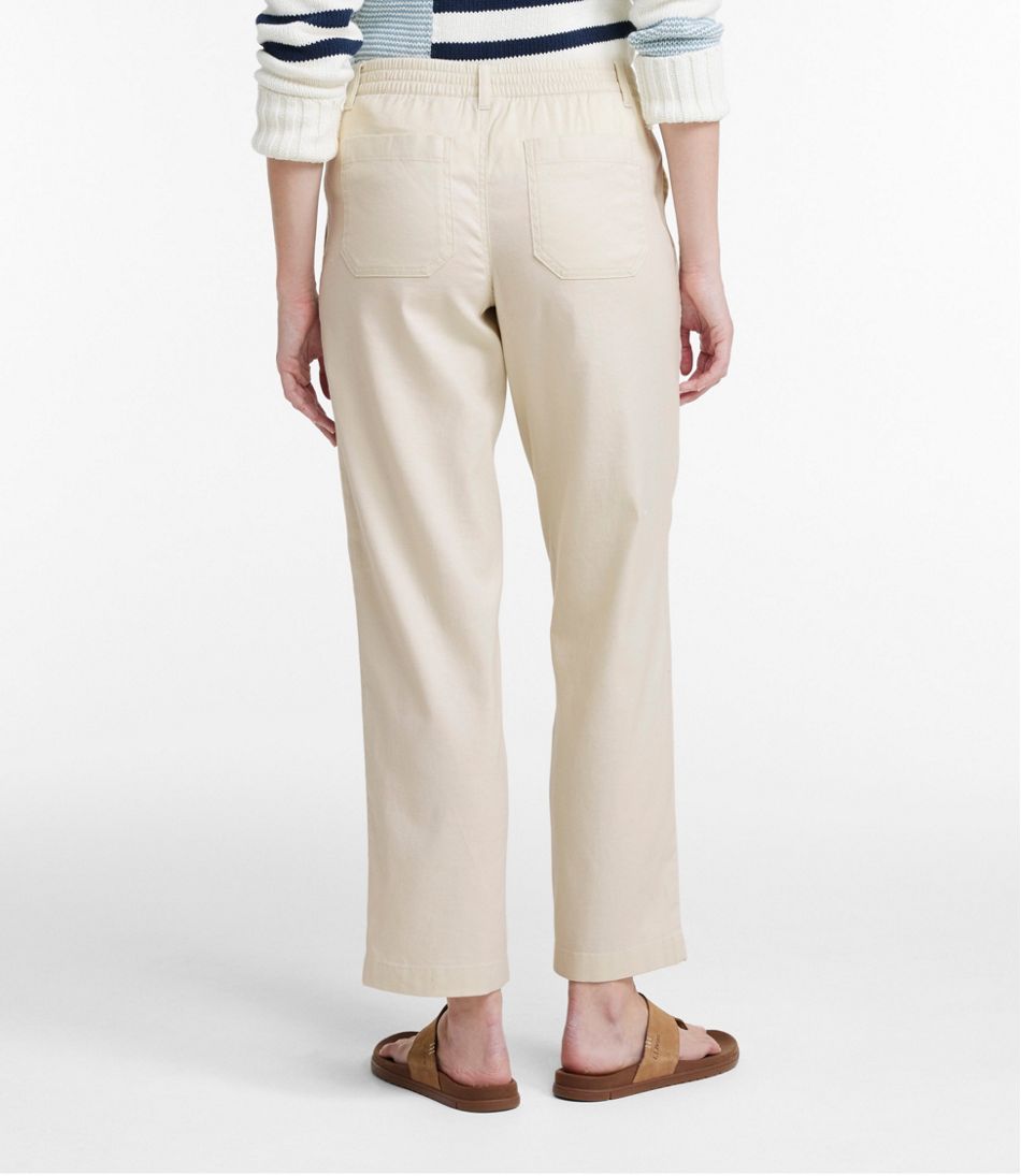 Women's Comfort Stretch Cotton/Linen Pants, High-Rise Ankle | L.L.Bean
