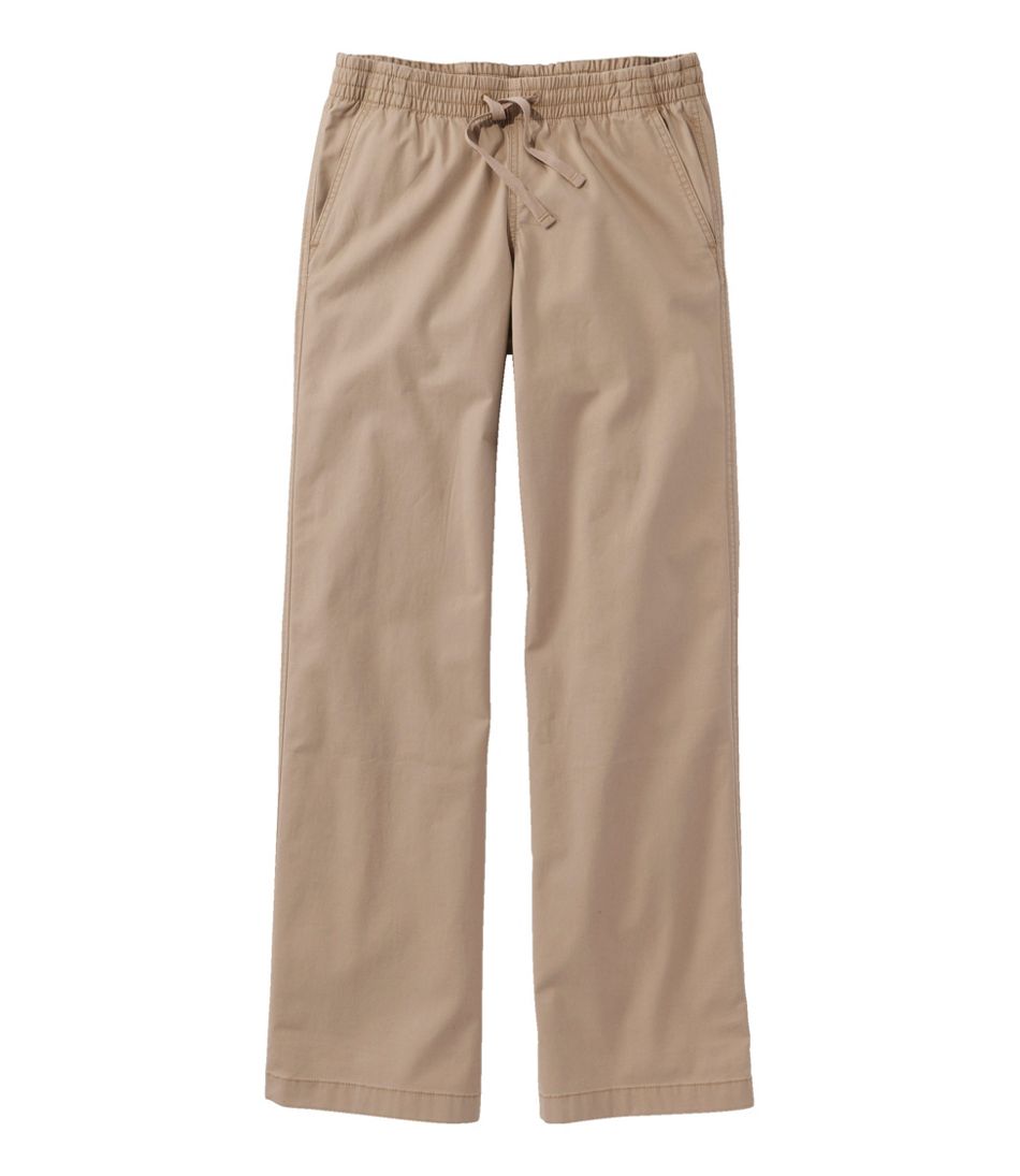 Lakewashed Pull-on Chinos, Mid-Rise Wide-Leg | L.L.Bean