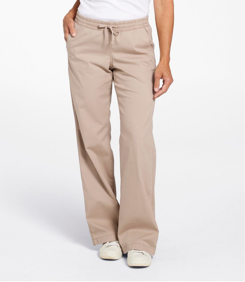 Lakewashed Pull-on Chinos, Mid-Rise Wide-Leg | L.L.Bean