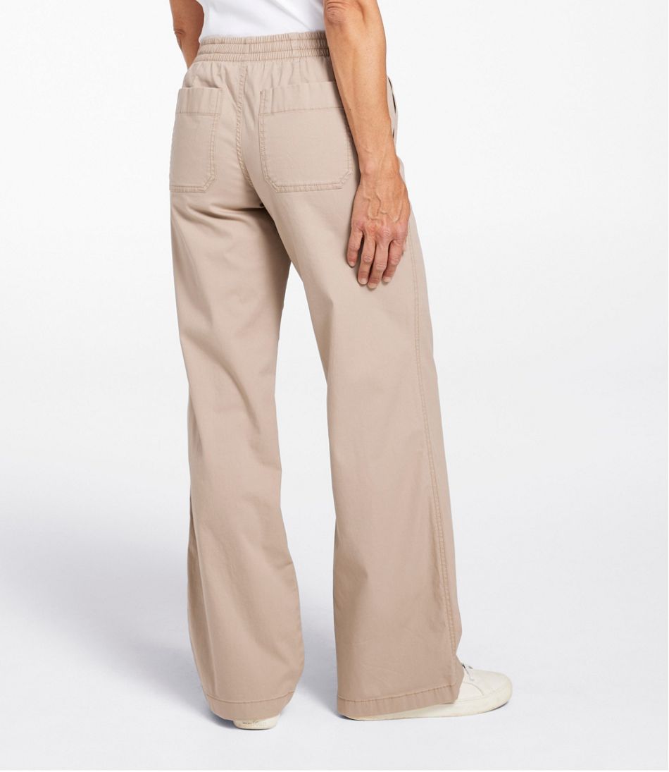 Lakewashed Pull-on Chinos, Mid-Rise Wide-Leg | L.L.Bean