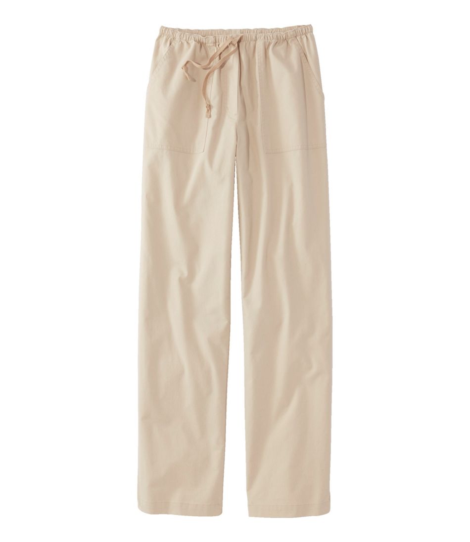 Women's Sunwashed Canvas Pants, High-Rise Straight-Leg | L.L.Bean