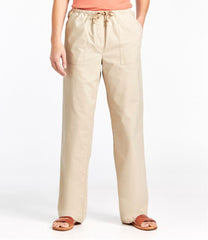 Women's Sunwashed Canvas Pants, High-Rise Straight-Leg | L.L.Bean
