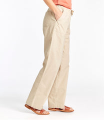 Women's Sunwashed Canvas Pants, High-Rise Straight-Leg | L.L.Bean