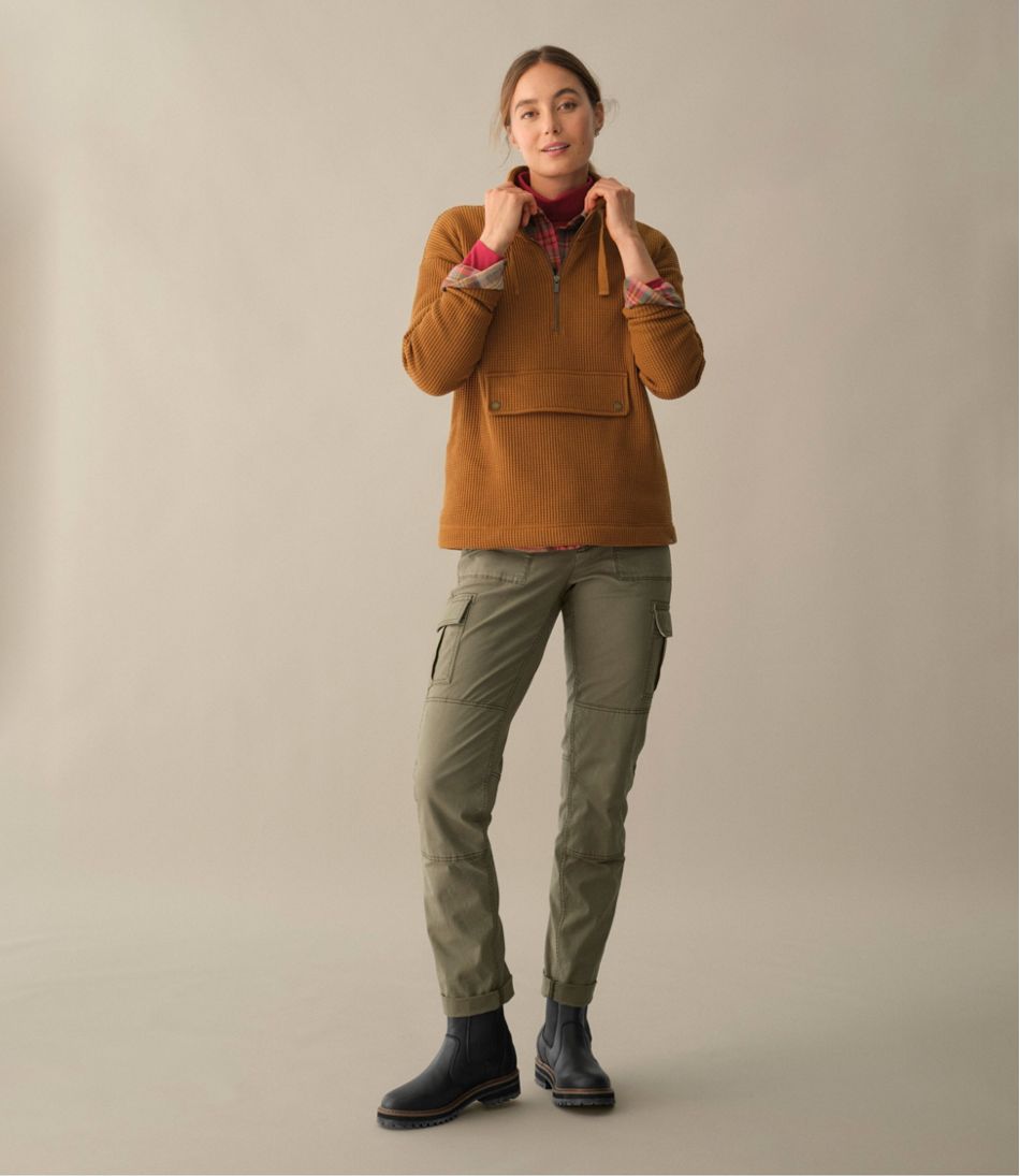 Women's Stretch Canvas Cargo Pants, Mid-Rise Straight-Leg | L.L.Bean