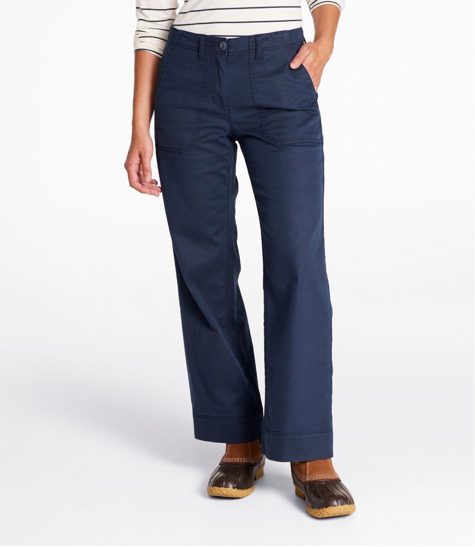 Women's Signature Utility Pants, Mid-Rise Wide-Leg Ankle-Length | L.L.Bean