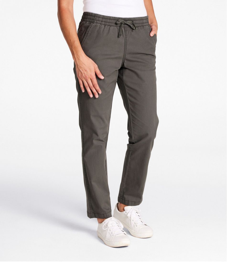 Women's Lakewashed Chino Pants, Mid-Rise Pull-On Ankle | L.L.Bean