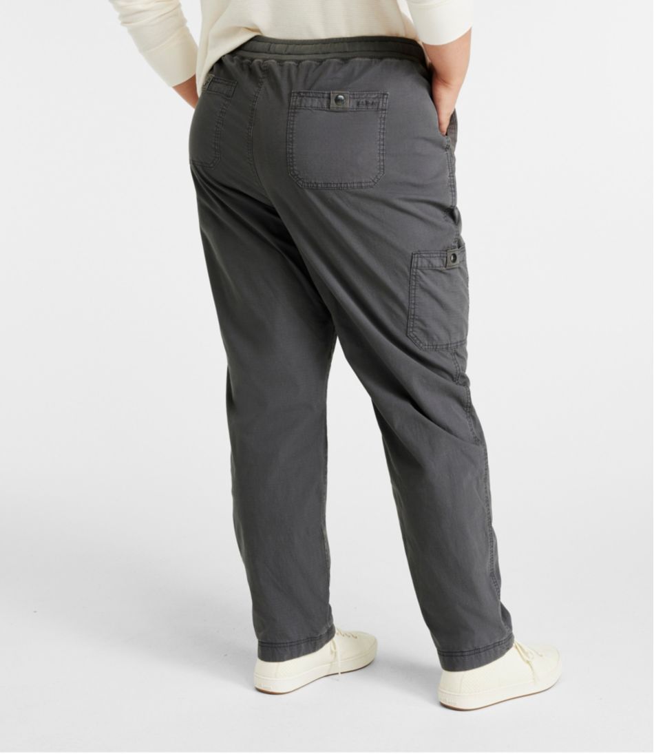 Women's Stretch Ripstop Pull-On Pants, Slim-Leg Fleece-Lined | L.L.Bean