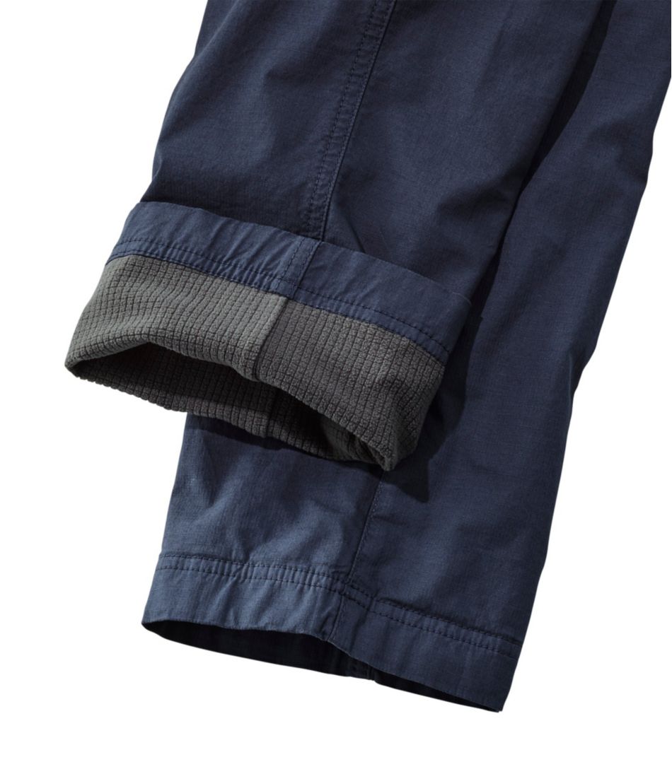 Women's Stretch Ripstop Pull-On Pants, Slim-Leg Fleece-Lined | L.L.Bean