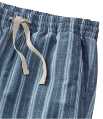 Women's Lakewashed Pull-On Chinos, Mid-Rise Wide-Leg Stripe Chambray | L.L.Bean