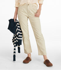 Women's Signature Easy-Cotton Pleated Chinos, Ankle | L.L.Bean