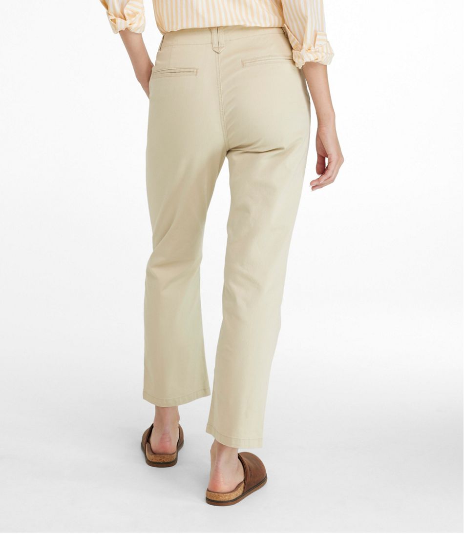 Women's Signature Easy-Cotton Pleated Chinos, Ankle | L.L.Bean