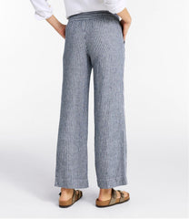 Women's Premium Washable Linen Pull-On Pants, Stripe | L.L.Bean