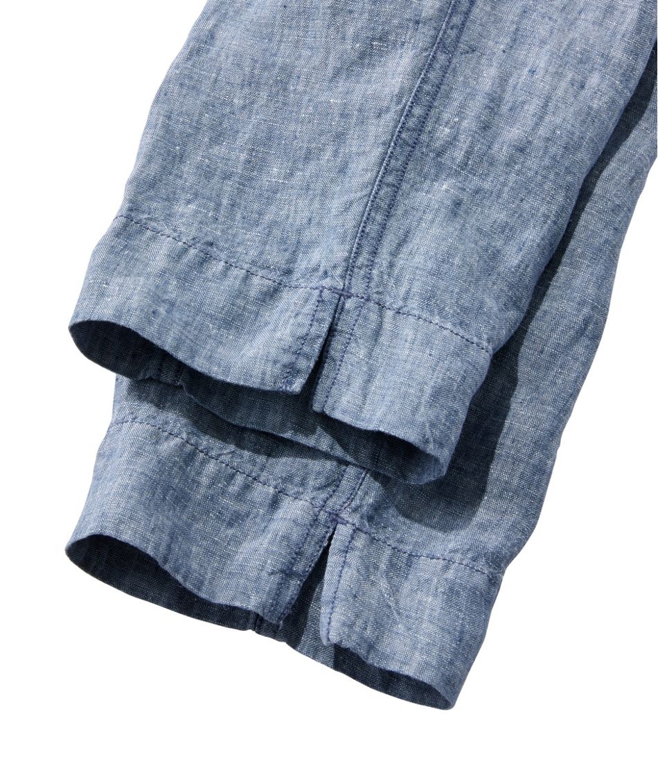 Women's Premium Linen Pull-On Ankle Pants, Mid-Rise Tapered-Leg | L.L.Bean