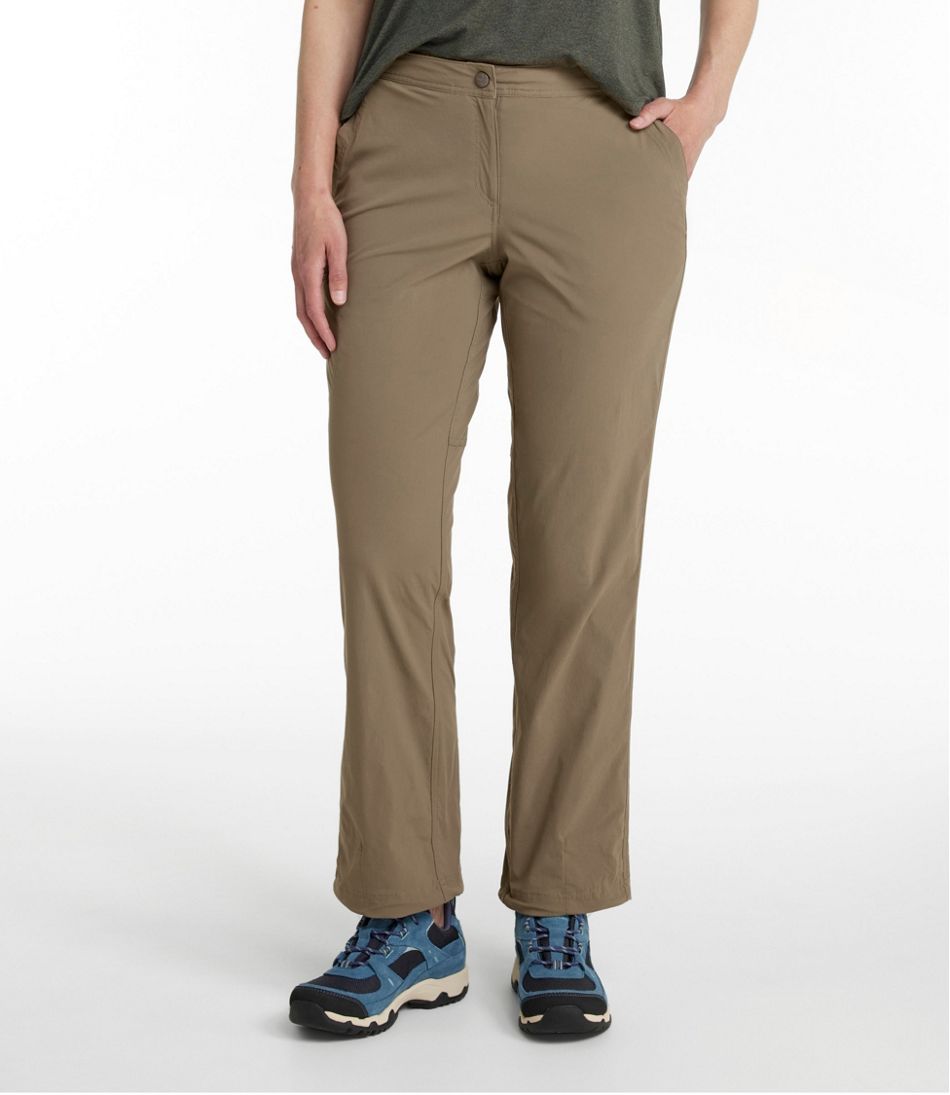 Women's Water-Repellent Comfort Trail Pants, Mid-Rise Straight-Leg | L.L.Bean