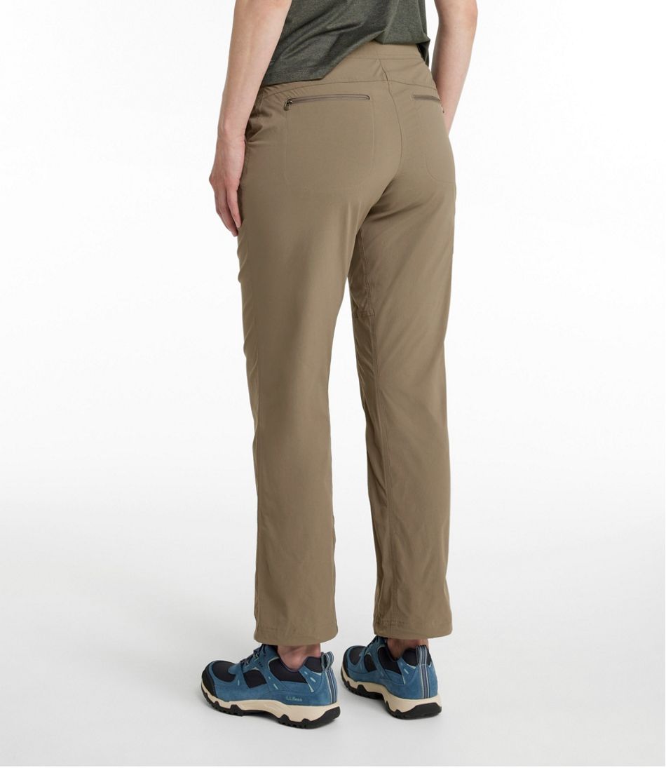 Women's Water-Repellent Comfort Trail Pants, Mid-Rise Straight-Leg | L.L.Bean