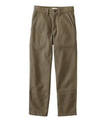 Women's Signature Washed Cotton Barrel Pants, High-Rise Tapered Leg | L.L.Bean