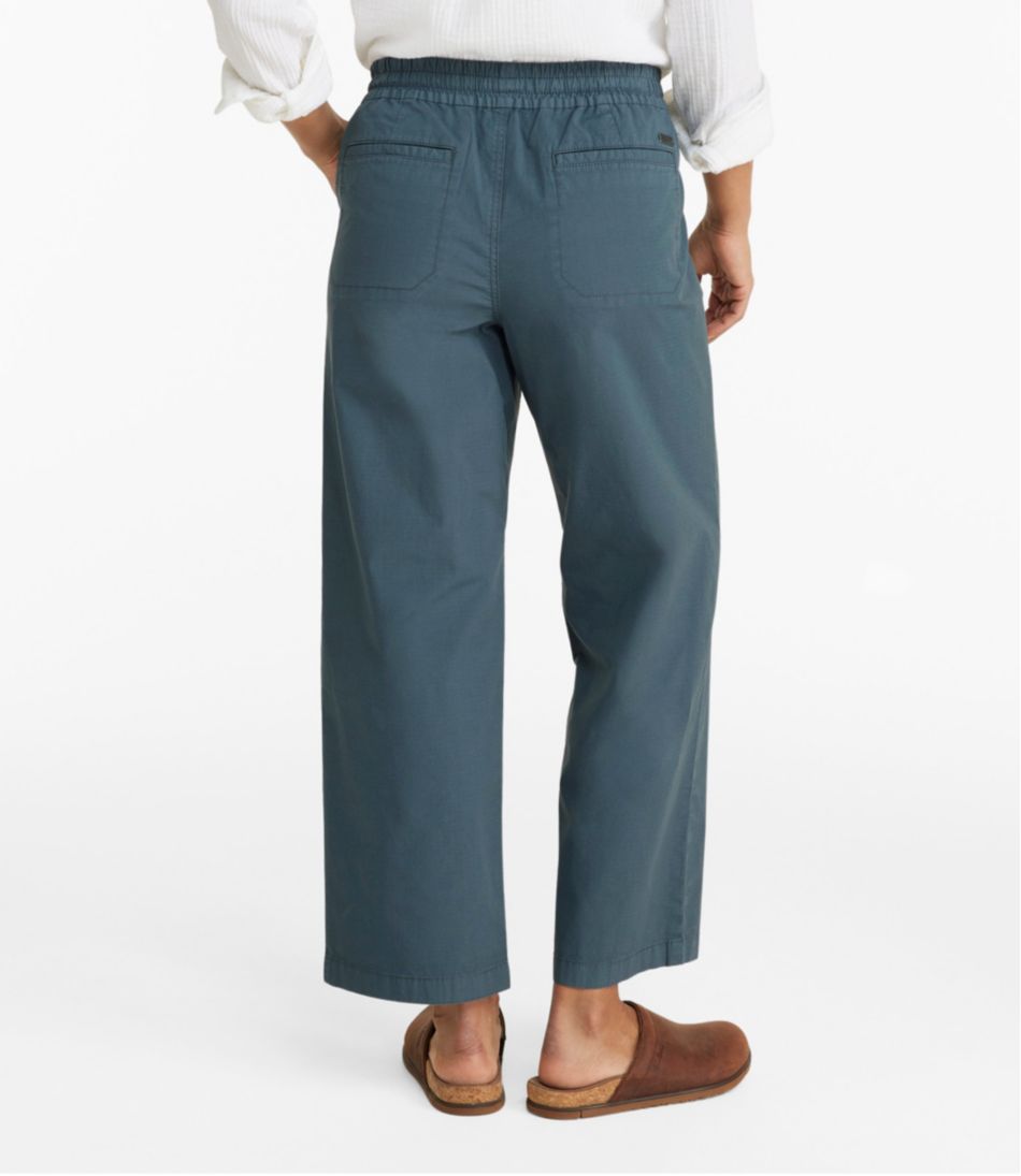 Women's Stretch Ripstop Pull-On Pants, Wide-Leg Ankle | L.L.Bean
