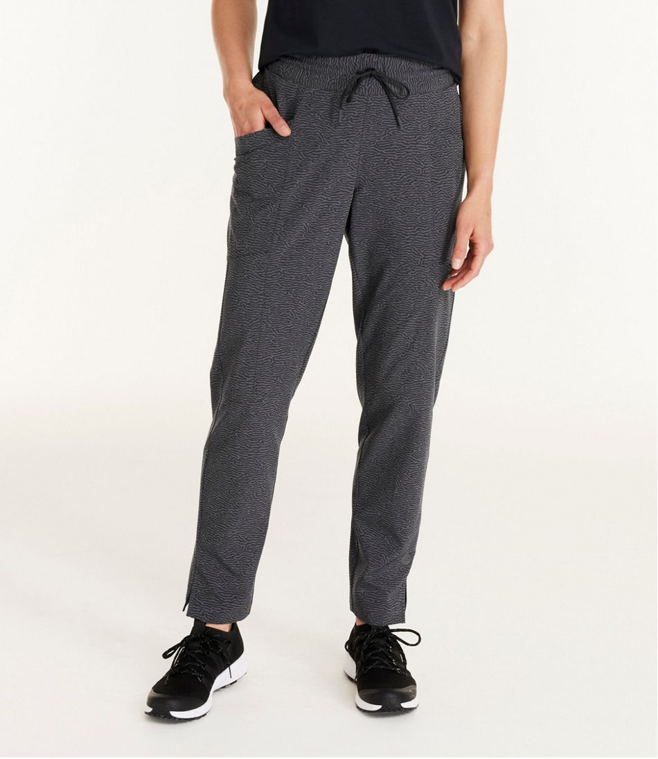 Women's VentureStretch Woven Ankle Pants, Mid-Rise Print | L.L.Bean