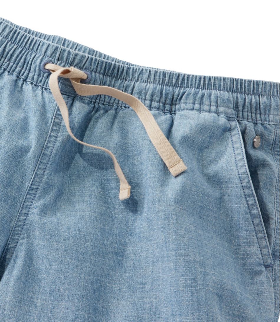 Women's Lakewashed Dock Shorts, Mid-Rise Chambray | L.L.Bean