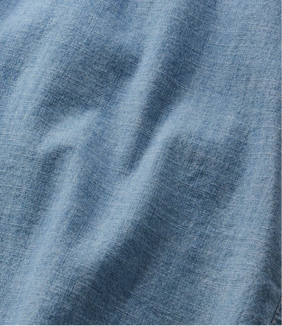 Women's Lakewashed Dock Shorts, Mid-Rise Chambray | L.L.Bean