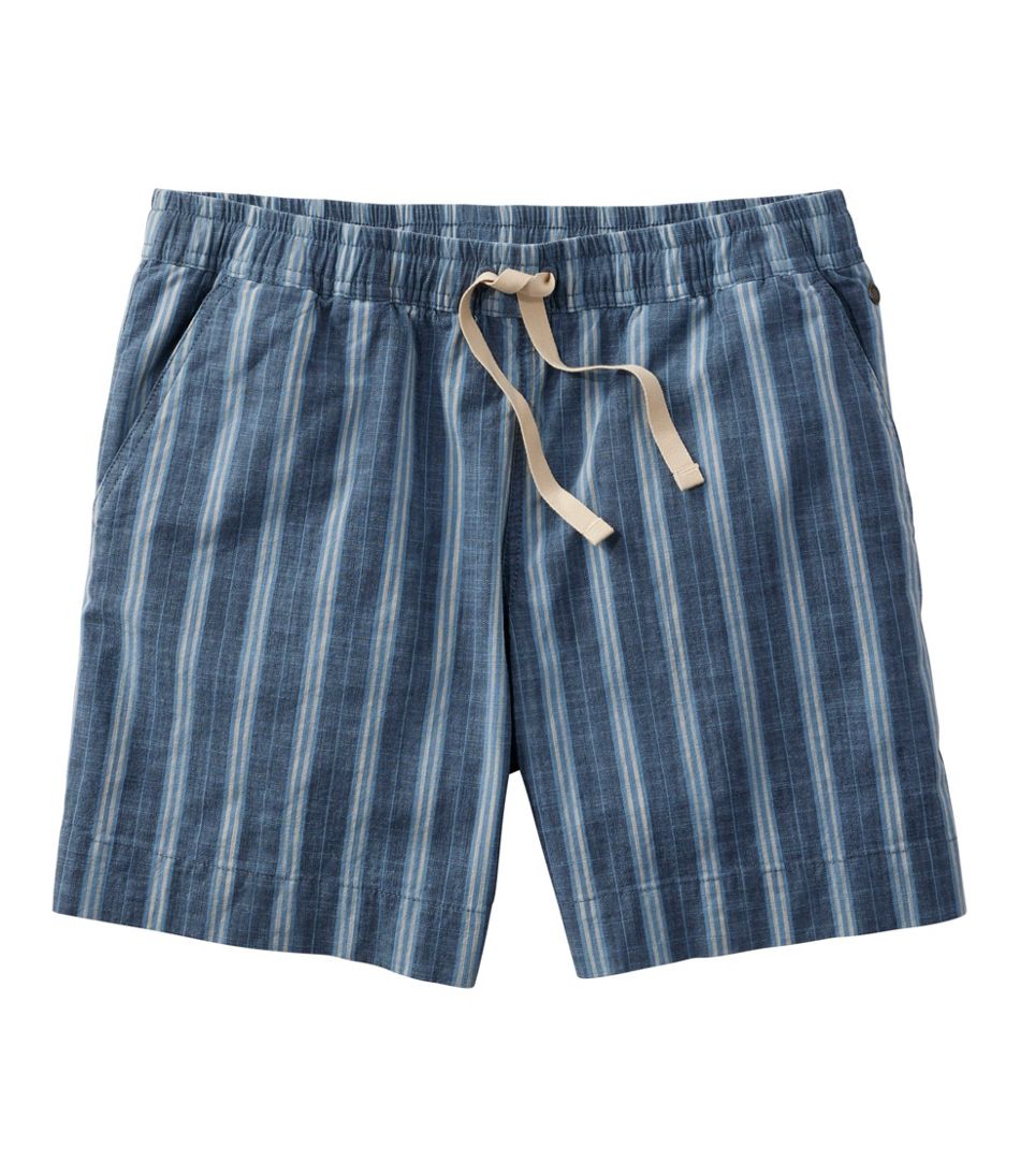 Women's Lakewashed Dock Shorts, Mid-Rise Stripe | L.L.Bean