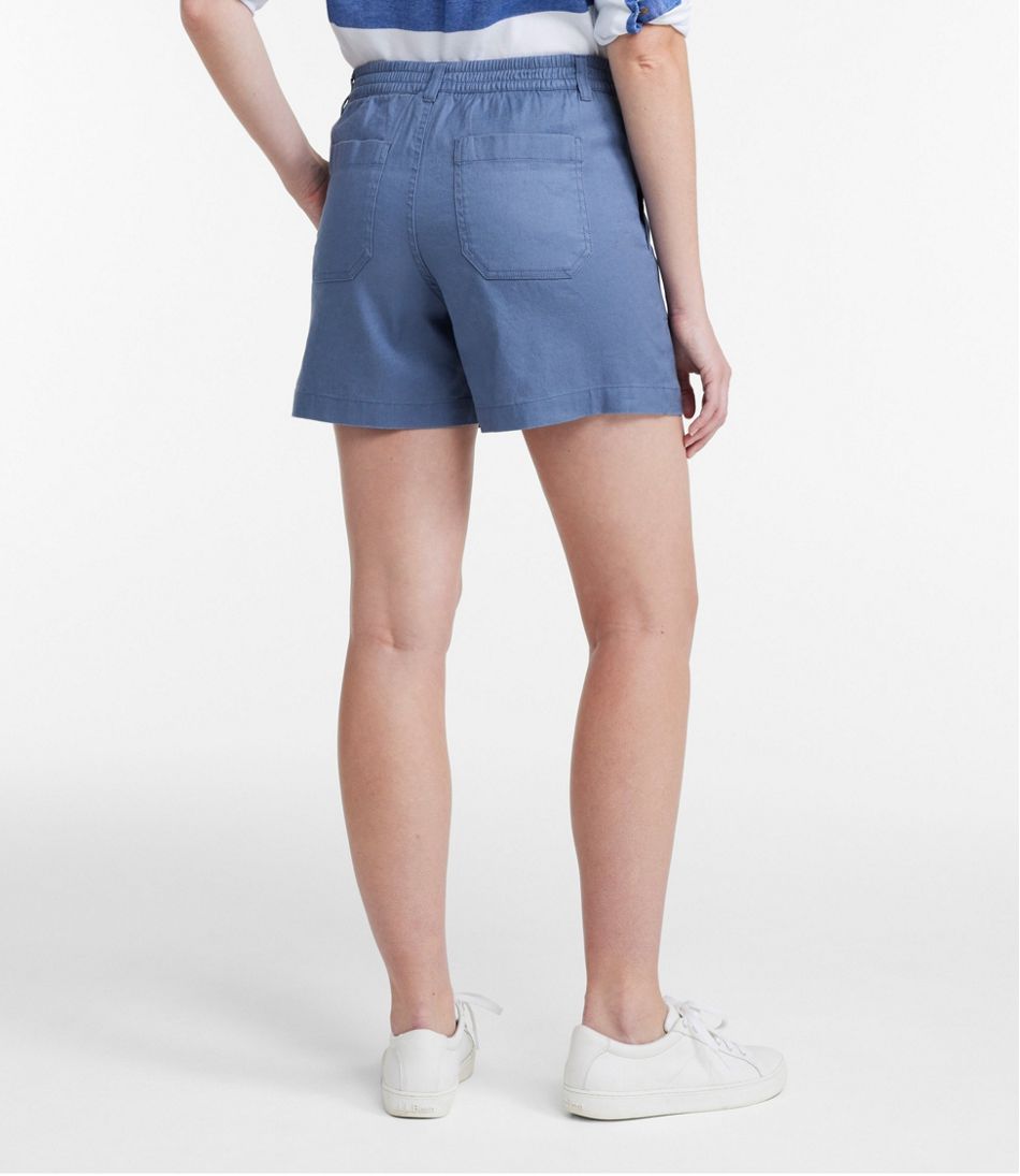 Women's Comfort Stretch Cotton/Linen Shorts, High-Rise 7" | L.L.Bean